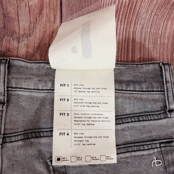 NWT Rag & Bone Mens Size 34X32 Fit 1 Skinny Aero Stretch Jeans Greysail $225 - Picture 12 of 15